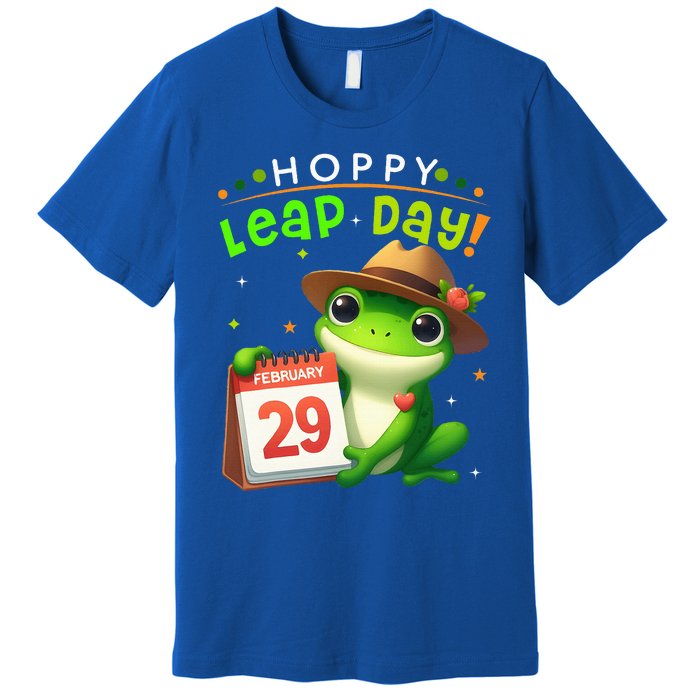 February 29th Funny Frog Leap Day Matching Leap Year 2024 Premium T-Shirt