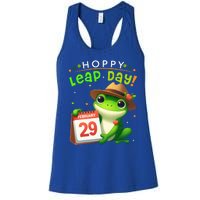 February 29th Funny Frog Leap Day Matching Leap Year 2024 Women's Racerback Tank