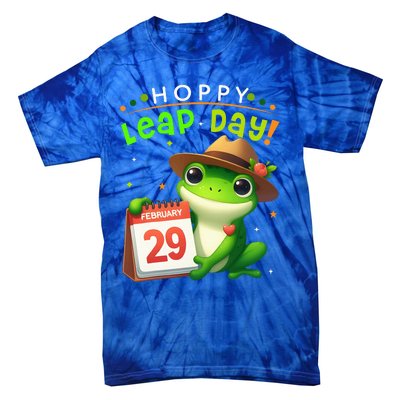 February 29th Funny Frog Leap Day Matching Leap Year 2024 Tie-Dye T-Shirt