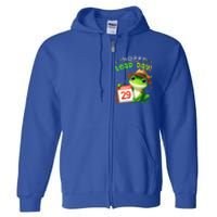 February 29th Funny Frog Leap Day Matching Leap Year 2024 Full Zip Hoodie