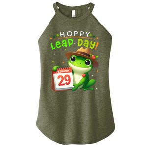 February 29th Funny Frog Leap Day Matching Leap Year 2024 Women's Perfect Tri Rocker Tank