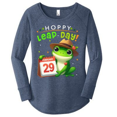 February 29th Funny Frog Leap Day Matching Leap Year 2024 Women's Perfect Tri Tunic Long Sleeve Shirt