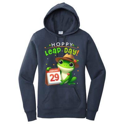 February 29th Funny Frog Leap Day Matching Leap Year 2024 Women's Pullover Hoodie