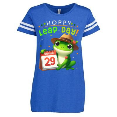 February 29th Funny Frog Leap Day Matching Leap Year 2024 Enza Ladies Jersey Football T-Shirt