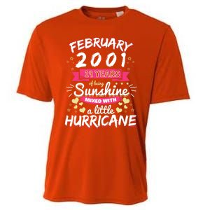 February 2001 Girl 19 Years Being Sunshine Mixed Hurricane Gift Cooling Performance Crew T-Shirt