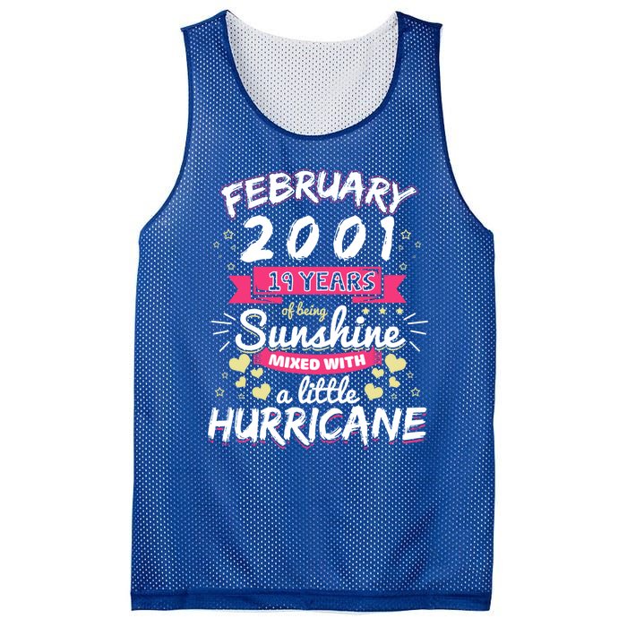 February 2001 Girl 19 Years Being Sunshine Mixed Hurricane Gift Mesh Reversible Basketball Jersey Tank