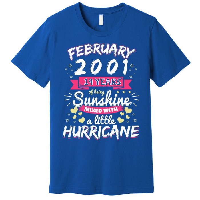 February 2001 Girl 19 Years Being Sunshine Mixed Hurricane Gift Premium T-Shirt