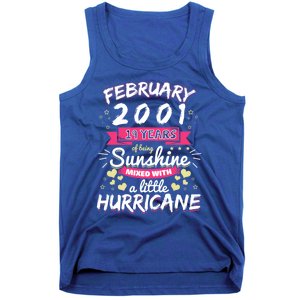 February 2001 Girl 19 Years Being Sunshine Mixed Hurricane Gift Tank Top