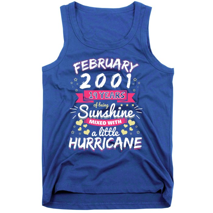 February 2001 Girl 19 Years Being Sunshine Mixed Hurricane Gift Tank Top