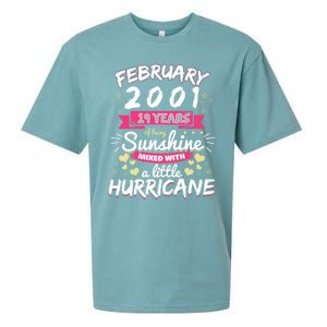 February 2001 Girl 19 Years Being Sunshine Mixed Hurricane Gift Sueded Cloud Jersey T-Shirt