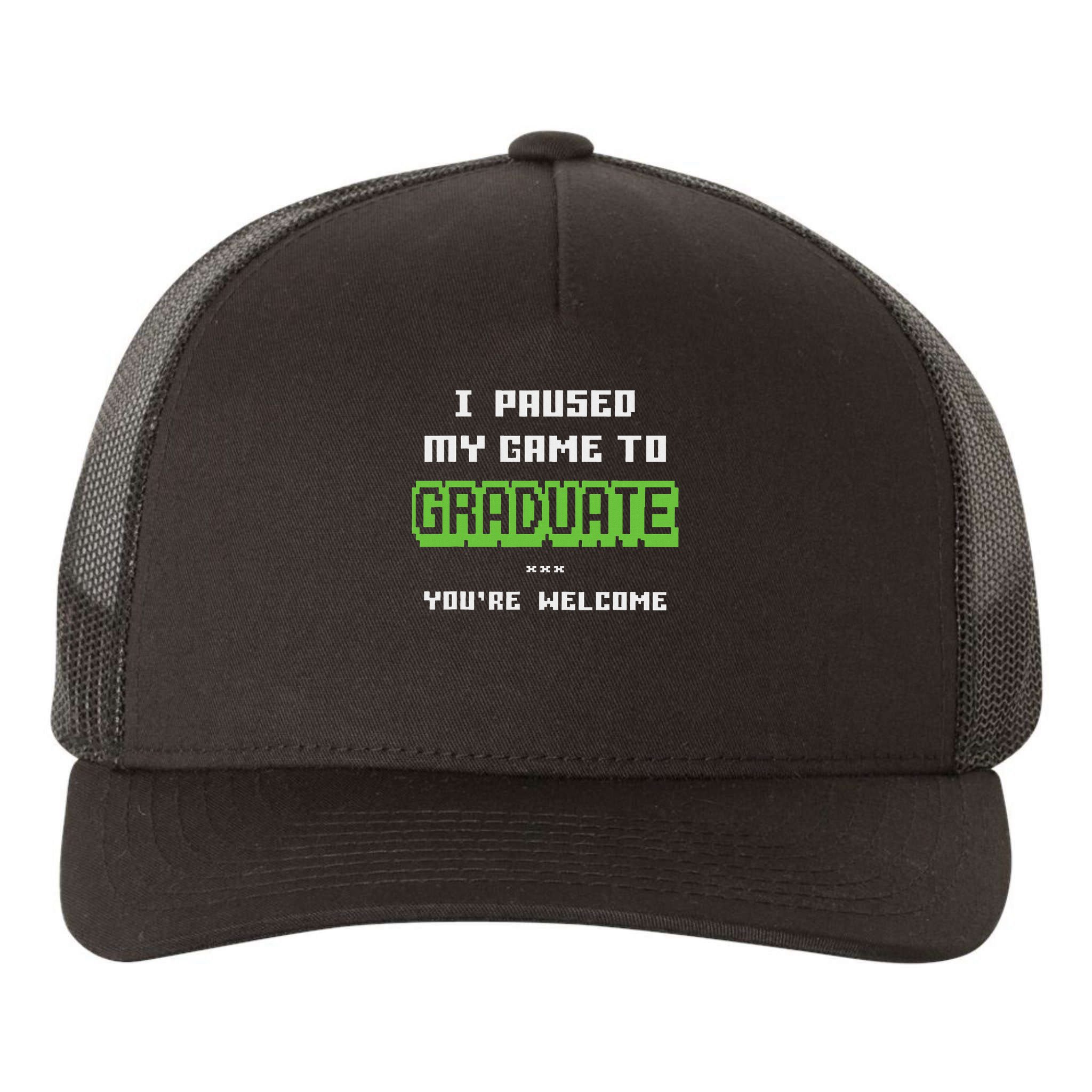 Funny 2025 Gamer Graduate Graduation Yupoong Adult 5-Panel Trucker Hat