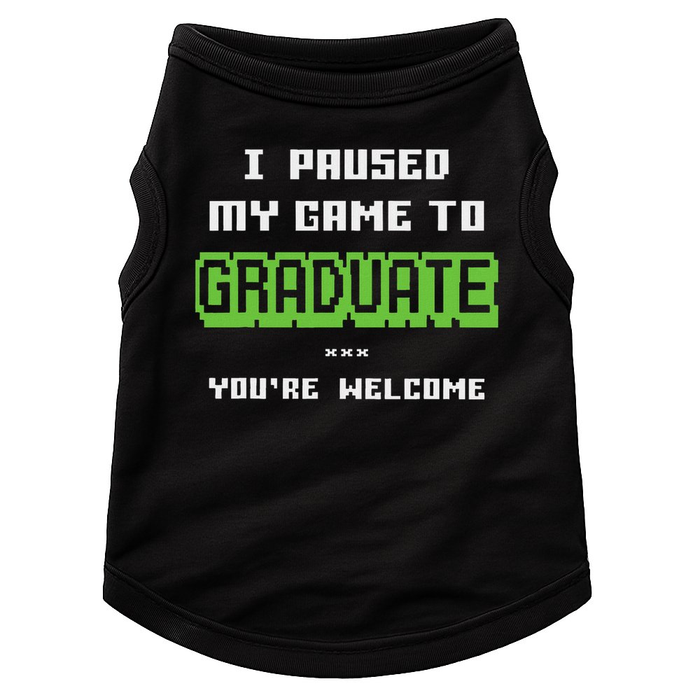 Funny 2025 Gamer Graduate Graduation Doggie Tank