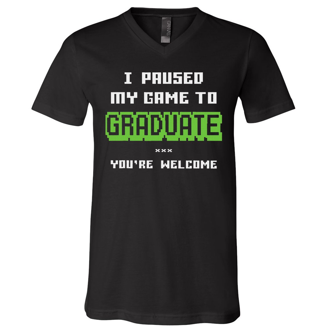 Funny 2025 Gamer Graduate Graduation V-Neck T-Shirt