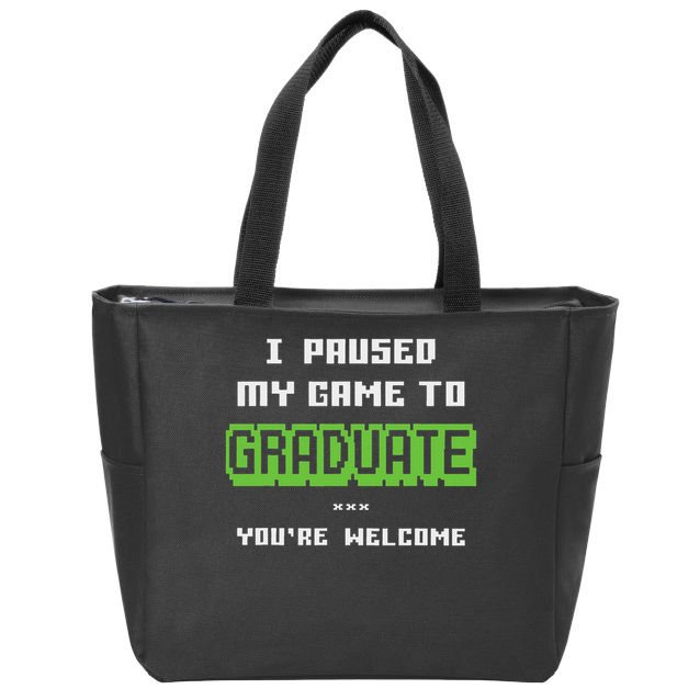 Funny 2025 Gamer Graduate Graduation Zip Tote Bag