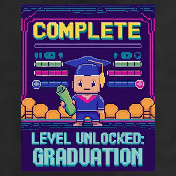 Funny 2025 Gamer Level Complete Master College Graduation Cool Comfort Performance Bucket Hat