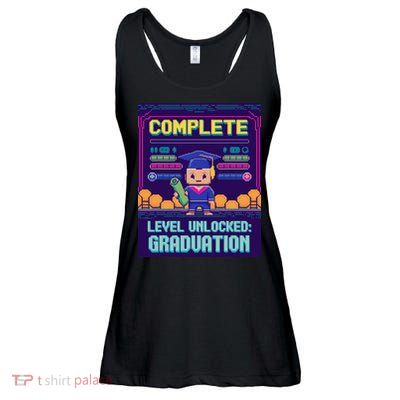 Funny 2025 Gamer Level Complete Master College Graduation Ladies Essential Flowy Tank