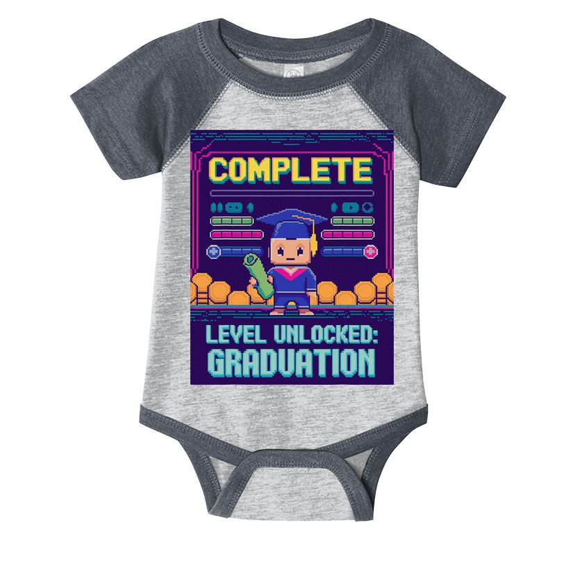 Funny 2025 Gamer Level Complete Master College Graduation Infant Baby Jersey Bodysuit