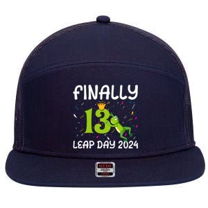 February 29 Leap Year 2024 52nd Birthday 7 Panel Mesh Trucker Snapback Hat