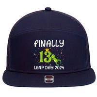 February 29 Leap Year 2024 52nd Birthday 7 Panel Mesh Trucker Snapback Hat