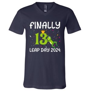 February 29 Leap Year 2024 52nd Birthday V-Neck T-Shirt