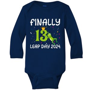 February 29 Leap Year 2024 52nd Birthday Baby Long Sleeve Bodysuit