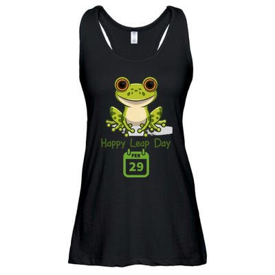 February 29th Leap Day Frog Cute Matching Leap Year 2024 Ladies Essential Flowy Tank