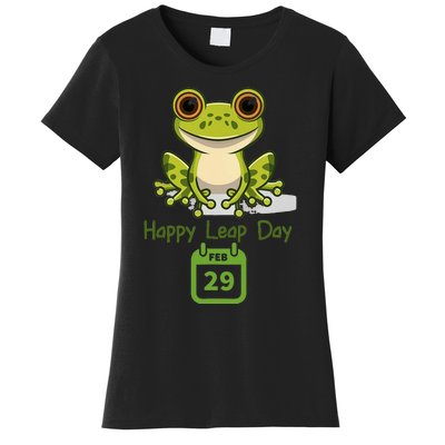 February 29th Leap Day Frog Cute Matching Leap Year 2024 Women's T-Shirt