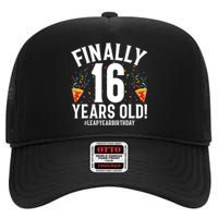 Feb 29th Leap Year 2024 16 Years Old Birthday Party Gifts High Crown Mesh Back Trucker Hat