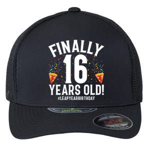 Feb 29th Leap Year 2024 16 Years Old Birthday Party Gifts Flexfit Unipanel Trucker Cap