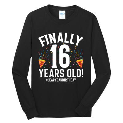 Feb 29th Leap Year 2024 16 Years Old Birthday Party Gifts Tall Long Sleeve T-Shirt