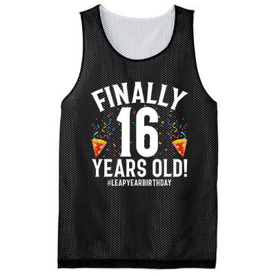 Feb 29th Leap Year 2024 16 Years Old Birthday Party Gifts Mesh Reversible Basketball Jersey Tank