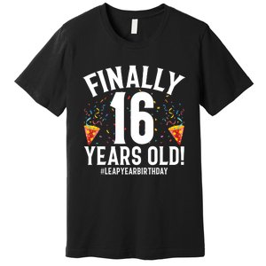 Feb 29th Leap Year 2024 16 Years Old Birthday Party Gifts Premium T-Shirt