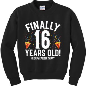 Feb 29th Leap Year 2024 16 Years Old Birthday Party Gifts Kids Sweatshirt