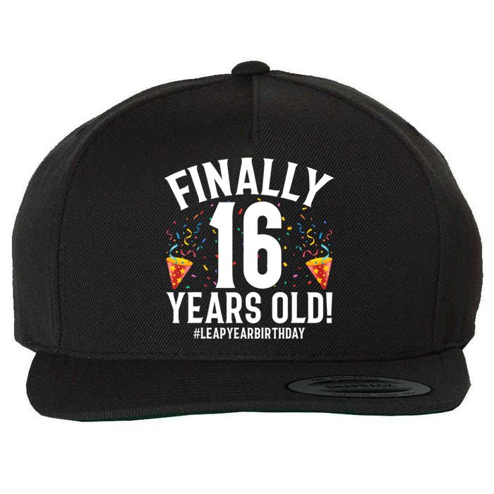 Feb 29th Leap Year 2024 16 Years Old Birthday Party Gifts Wool Snapback Cap