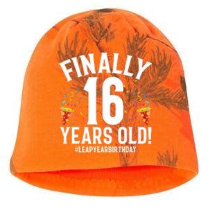 Feb 29th Leap Year 2024 16 Years Old Birthday Party Gifts Kati - Camo Knit Beanie