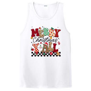 Family 2024 Merry Christmas YAll Buffalo Plaid Red Pajamas PosiCharge Competitor Tank