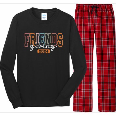 Friendsgiving 2024 Matching Friends Thanksgiving 2024 Long Sleeve Pajama Set