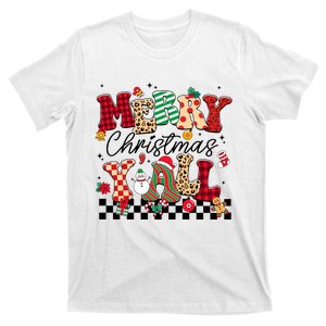 Family 2024 Merry Christmas YAll Buffalo Plaid Red Pajamas T-Shirt