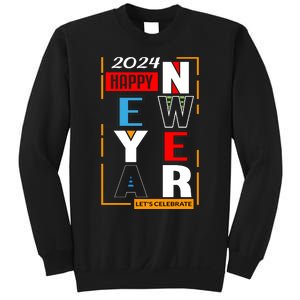 Festive 2024 New Year Celebration Graphic Sweatshirt