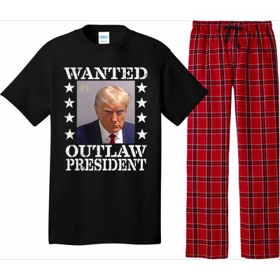 Funny 2024 Outlaw President Mugshot Pajama Set