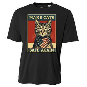 Funny 2024 Presidential Election Make Cats Safe Again Cooling Performance Crew T-Shirt