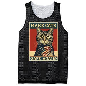 Funny 2024 Presidential Election Make Cats Safe Again Mesh Reversible Basketball Jersey Tank