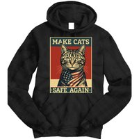 Funny 2024 Presidential Election Make Cats Safe Again Tie Dye Hoodie