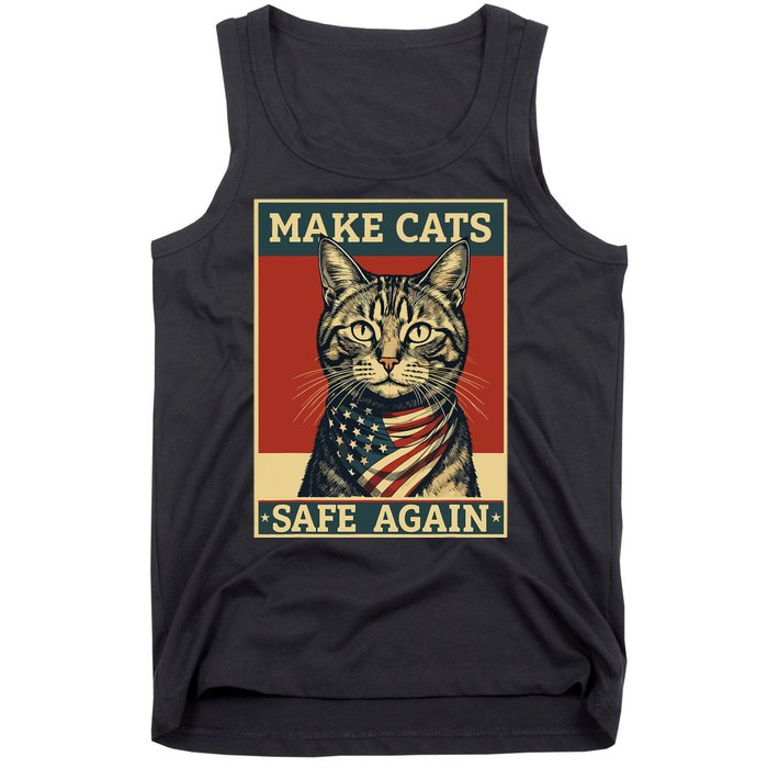 Funny 2024 Presidential Election Make Cats Safe Again Tank Top