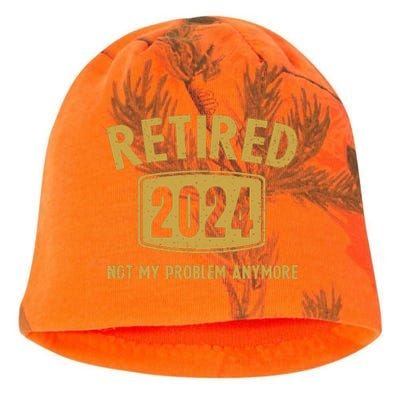 Funny 2024 Retirement Gifts Not My Problem Newly Retired Kati - Camo Knit Beanie