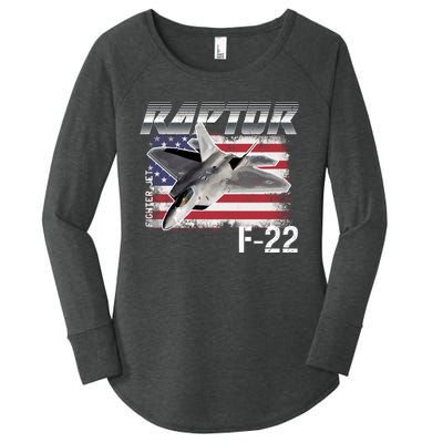 F 22 Raptor Stealth Women's Perfect Tri Tunic Long Sleeve Shirt