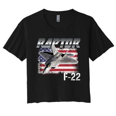 F 22 Raptor Stealth Women's Crop Top Tee