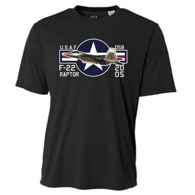 F 222 Raptor USAF Cooling Performance Crew T-Shirt