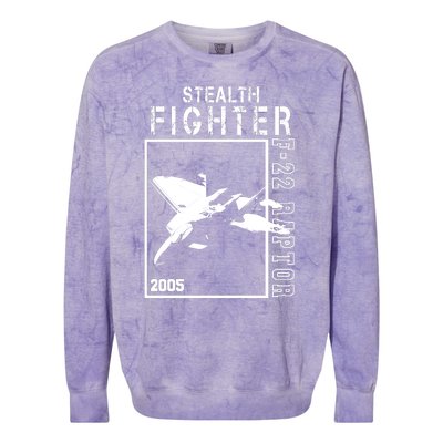 F 22 Raptor Stealth Fighter Colorblast Crewneck Sweatshirt