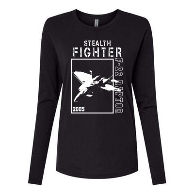 F 22 Raptor Stealth Fighter Womens Cotton Relaxed Long Sleeve T-Shirt